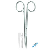 Ciseaux à iris en acier inoxydable de haute qualité, pointus/pointus, droits, longueur 12,5 cm Fabricant d'instruments chirurgicaux