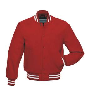 Chaqueta Universitaria de Béisbol Personalizada al por Mayor para Hombre, Chaqueta Bomber Profesional de Lona con Mangas de Cuero Vacuno en Oferta - Product Image 5