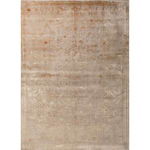 Tapis rectangulaire en laine et soie noué à la main, motif floral et abstrait Aurora Gold Pae-6156 pour la maison, le salon, la chambre, le couloir - Product Image 1