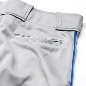 Pantalones de Béisbol para Hombre, Gris Azulado, Transpirables, que Absorben la Humedad, 100% Poliéster, Corte Regular, Cierre de Cremallera con Bolsillos, Protección UV - Product Image 3