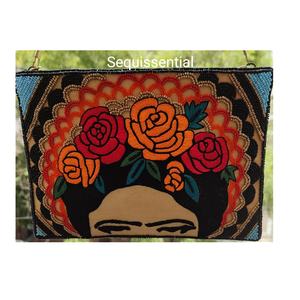 Bolso de mano con cremallera para mujer, bolsa de mano con cuentas, de alta calidad, al por mayor - Product Image 1