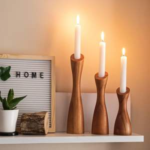 Custom High Quality Wooden Candle Holders in Various Shapes for Home <b>Decoration</b> Festive <b>Christmas</b> Days for Valentine's Day <b>Sale</b> - Product Image 3