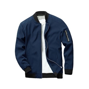 New Arrival Wholesale Custom Fashion Men's Zipper up Casual <b>Light</b> Weight Flight Bomber <b>Jackets</b> - Product Image 4