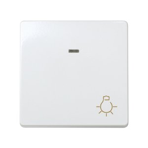 Pulsante a pressione bianco con luce incisa 10 A 250 V (Simon 27 27161-65) - Product Image 1