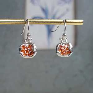 Conjunto de Aretes y Collar de Granada, Plata de Ley 925 con Circonita Cúbica, Regalo de Boda para Ella - Product Image 6