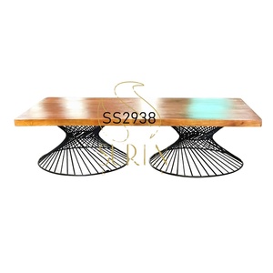 Table basse en métal au design industriel indien moderne SUREN SPACE SS2938 pour salon, usage domestique, en provenance d'Inde - Product Image 1