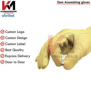 Guantes de Trabajo Hechos a Mano, Color Marrón, Duraderos, Ligeros, Servicio OEM ODM, Personaliza tus Propios Guantes - Product Image 4