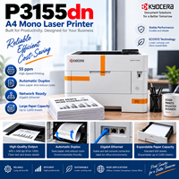 Imprimante laser monochrome A4 d'occasion P3155dn, 55 ppm, haute vitesse, recto verso, réseau, copie/scan/fax, machine d'impression professionnelle pour bureau