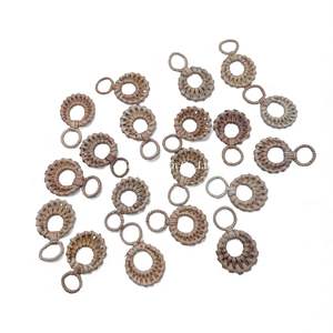 Abalorio Artesanal de Ratán, Pieza de Joyería Tejida Natural Hecha a Mano para Hacer Pendientes y Collares - Product Image 2