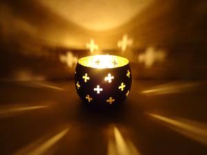 Fer à la main dessus de table décor noël et pâques bol votif bougie pilier support support mariage décoratif cadeau grille coupe - Product Image 4