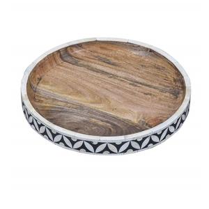 Bandeja de madera de estilo moderno con forma rectangular, último acabado de incrustaciones de hueso para té, café, aperitivos, Pizza, servicio de comida rápida - Product Image 5