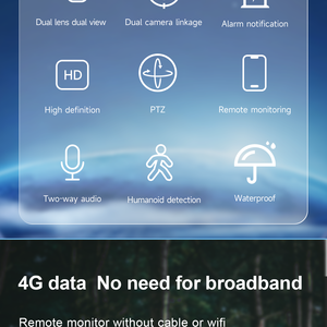 V380 BP3 ống kính kép 4G PTZ ngoài trời an ninh máy ảnh độ nét cao 1080P hai chiều âm thanh đôi máy ảnh Bullet <span class=keywords><strong>Dome</strong></span> <span class=keywords><strong>Camera</strong></span> trong một - Product Image 4