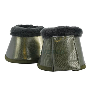 Botas de campana de caballo de cuero PU impermeables y duraderas para entrenamiento o espectáculo diario con forro de poliéster de peluche personalizable - Product Image 1