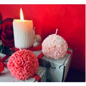 <b>Rose</b> Balls <b>Candle</b> Valentine Day Decorative <b>Scented</b> <b>Candle</b> for Home & Gifting for Best Price - Product Image 1