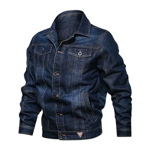 แจ็กเก็ตยีนส์เข้ารูปสไตล์ญี่ปุ่นสำหรับวัยรุ่นชายเสื้อแจ็กเก็ตยีนส์ - Product Image 5