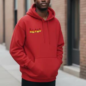 Sudadera con Capucha de Invierno para Hombre, 100% Algodón de Alta Calidad, 580 g/m², Diseño Básico, Logotipo Personalizado con Impresión Puff, Talla Grande, Transpirable y Cálida - Product Image 6