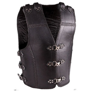 Chaleco de Cuero para Hombre, Nuevo, Personalizable, de Cuero Genuino, Cortavientos, Transpirable, de Alta Calidad, Ajustado, Sin Mangas, para Invierno - Product Image 1