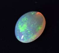 Opale blanche naturelle arc-en-ciel multi feu opale blanche eithiopienne taille 13.5X11X6mm 3.95 Cts pierre précieuse Cabochon de qualité supérieure