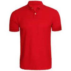 Customizable Men's for Polo T-Shirt 100% Cotton Comfortable Breathable Knitted Fabric Plus Size Red Blank Custom Print Front - Product Image 1