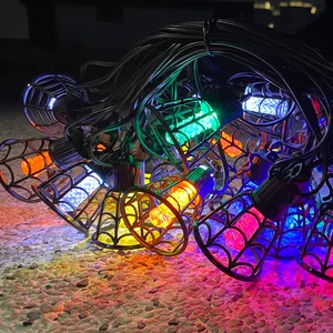 Водонепроницаемый цветной пульт дистанционного управления светодиодный умный подвесной светильник для Хэллоуина с пластиковыми клетками