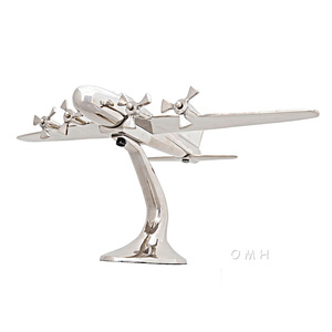 Alum <b>Aeroplane</b> Vintage Metal Aircraft <b>Model</b> Classic Aviation Decor 33Lx57.2Wx26.7H cm - Product Image 1