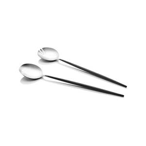 Bel ensemble de couverts à salade en métal fabriqué à la main, parfait pour les dîners élégants et les occasions festives. - Product Image 1