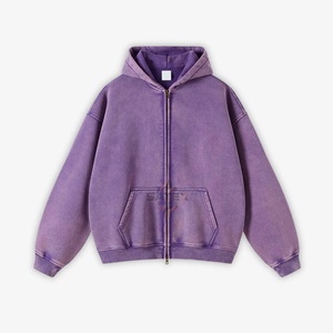 Nouveau survêtement unisexe élégant d'hiver en denim délavé avec fermeture éclair et strass, couleur personnalisée, service OEM, fabrication directe en usine - Product Image 3