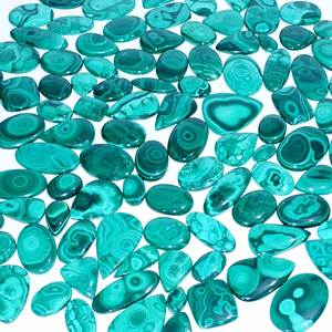 Cabujón de malaquita natural, piedras preciosas de cuarzo sueltas, fabricación de joyas finas, piedras preciosas, lote al por mayor, forma de mezcla - Product Image 3