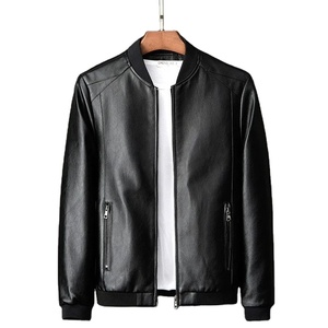 Abrigo marrón vintage estilo motorista clásico Chaqueta corta delgada de cuero genuino para hombre abrigo de cuero informal chaqueta de tamaño asiático para hombre - Product Image 2