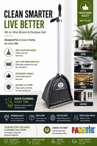 Juego de escobillas de plástico para cocina, herramientas de limpieza para Hotel, restaurante, vestíbulo, mango largo, buen precio - Product Image 1