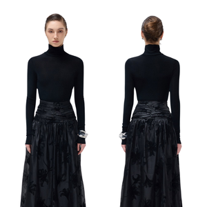 Elegant Style <b>Tops</b> <b>for</b> <b>Women</b> 2024 Trendy <b>Turtleneck</b> Gerda Knit <b>Top</b> Eco-Friendly Fabric <b>Women'S</b> Clothing Whiteant Manufacturer - Product Image 1