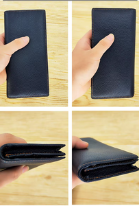 Cartera de Cuero Genuino con Logotipo Personalizado para Hombre, Tarjetero Largo para Negocios, Regalo para el Día del Padre - Product Image 2