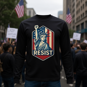 T-shirt a maniche lunghe Lady Liberty Fist da donna - Prodotto promozionale - Product Image 3