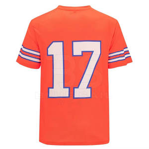 Camiseta de fútbol americano de manga corta con diseño de su equipo Camiseta de fútbol americano personalizada para hombre con diseño de panel lateral - Product Image 2