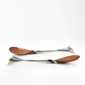 Serveur à salade écologique en acier inoxydable fait à la main à partir d'un manche d'abeille Serveur à salade de qualité supérieure Vente en gros - Product Image 5