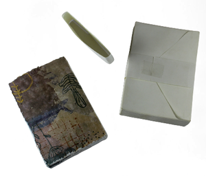 Cartes imprimées en offset personnalisées sur papier fait main, apparaissent peintes à la main avec des couleurs à l'eau, papeterie et cartes véritablement écologiques - Product Image 2