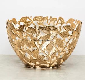 Cuenco para servir frutas de latón con diseño de Rama, chapado en oro para el hogar, y boda Hotel, cuencos multiusos para servir de mesa - Product Image 3