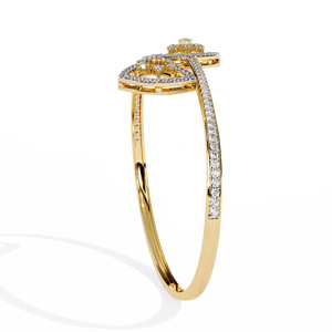 Fabulous 18K <b>Gold</b> Lab Grown Diamond Bracelet & <b>Bangle</b> Luxurious Jewelry - Product Image 6