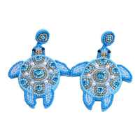 Nouveau ethnique bohème femme filles à la main cercle cristal perlé déclaration boucles d'oreilles belle coloré goujon bijoux de mode