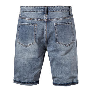 Pantalones cortos de mezclilla personalizados, pantalones cortos de mezclilla lavados pesados de algodón 100% de alta calidad, pantalones cortos de mezclilla lavados Vintage para hombres, servicio OEM - Product Image 3