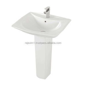 Lavabo sur pied en céramique de qualité supérieure peu encombrant monté au sol pour la cuisine emballage personnalisé disponible - Product Image 2