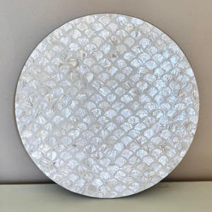 Napperon en nacre verte de haute qualité pour les décorations de table de vaisselle de fête Plaques de chargeur acceptées par OEM du Vietnam - Product Image 5