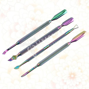 Nouvelle tendance 3 pièces ensemble ongles cuticule poussoir ongles poussoir en acier inoxydable nettoyage Gadgets cuticule poussoir grattoir cuticule décapant cuillère - Product Image 4