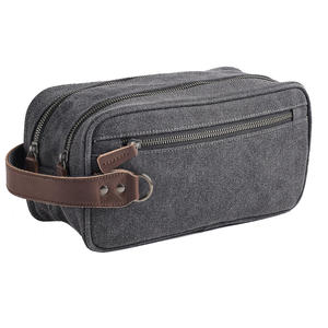 Sac de taille en toile de coton lavé trousse de toilette cosmétique de maquillage trousse de toilette de voyage - Product Image 5