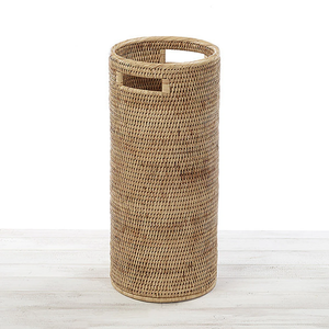 Support de parapluie en rotin, panier en rotin naturel fait à la main, organisateur de rangement pour l'entrée - Product Image 5
