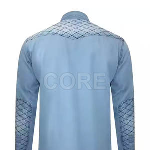 Vente en gros de chemise en jean pour hommes 2025 conception personnalisée bas quantité minimale de commande pas cher prix chemise en jean pour hommes - Product Image 5