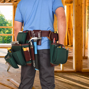 Chuyên Nghiệp Chất Lượng Tốt Nhất Thực hiện Công Cụ Túi Với Thắt Lưng Bán Buôn Của Người Đàn Ông Tinh Khiết Da Công Cụ Kit Thắt Lưng Trong Màu Rắn - Product Image 5