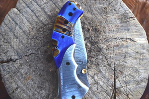 Cuchillo de cocina de hoja fija de acero de Damasco hecho a mano duradero mango de madera forjado de Pakistán de grado Industrial de 12 pulgadas - Product Image 2