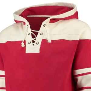 NOUVEAU 2025 Haute qualité Tackle Twill Embroidery Hockey Jersey Hoodies Custom Made Winter Fleece Ice Hockey Hoodie with Laces - Product Image 3