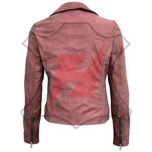 Chaqueta de Cuero de Gamuza de Alta Calidad para Mujer, Más Vendida, con Logotipo y Diseños Personalizados, Transpirable, Teñida Lisa, Chaqueta de Cuero de Gamuza de Invierno - Product Image 2